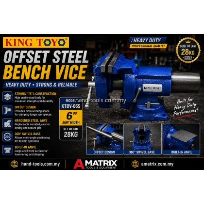 KING TOYO OFFSET STEEL BENCH VICE KTBV-06S KING TOYO OFFSET STEEL BENCH VICE KTBV-06S